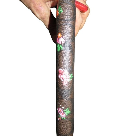 Coach Signature Floral Print Zip Around Accordion Wallet Durable Coated Canvas - Picture 6 of 9